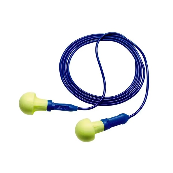 EAR PUSH INS METAL DETACTABLE, CORDED 200 BOX - Corded Earplugs